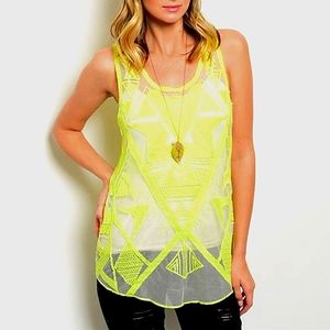 Neon Mesh Tank Small